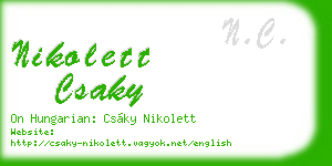 nikolett csaky business card