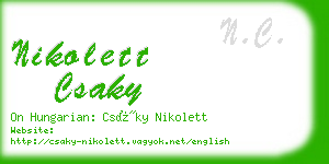 nikolett csaky business card